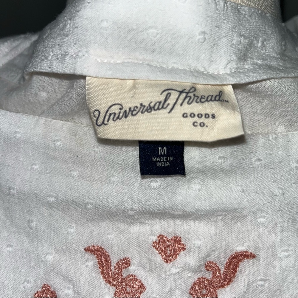 Universal Thread Embroidered Peplum Blouse | Coquette Cottagecore Romantic Top - Picture 11 of 13
